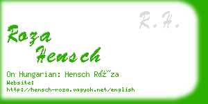 roza hensch business card